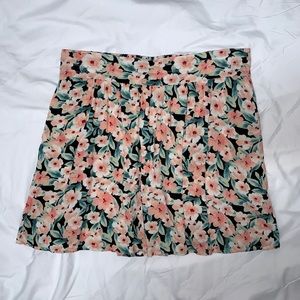 Floral Cotton Mini Skirt